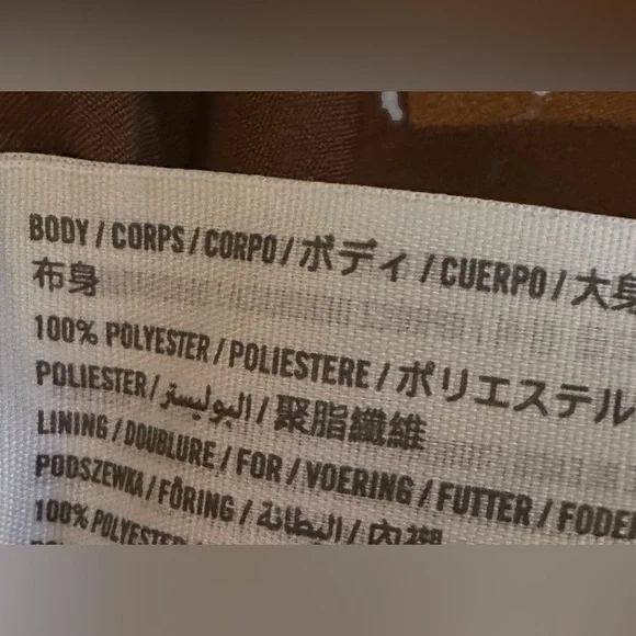 Hollister High Rise Brown Tan Lined Mini Pencil Skirt with Slit. Size Large. - Picture 8 of 8